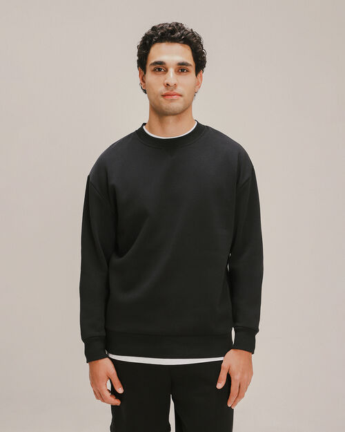 Sudadera Cerrada Básica Negra